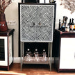 Resin Inlay Optical Bar Cabinet Black 1