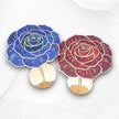 Rose Brass Side Table with Lapis Lazuli Gemstone 2
