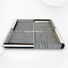 Roy Stripe Bone Inlay Tray Square Black 3