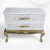 Royal MOP Inlay 2 Drawer Chest White