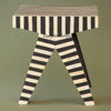 Rue Bone Inlay Stripe Side Table Black 1