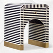 Sadie Bone Inlay Stripe Bedside Black 4