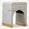 Sadie Bone Inlay Stripe Bedside Grey 4