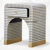 Sadie Bone Inlay Stripe Bedside Grey 3