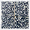 Scroll Vine Bone Inlay Bar Cabinet Blue 3