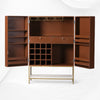 Scroll Vine Bone Inlay Bar Cabinet Blue 6