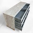 Scroll Vine MOP Inlay 6 Drawer Dresser Dove Grey 2