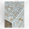 Scroll Vine MOP Inlay 6 Drawer Dresser Dove Grey 3