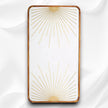 Starburst Marble Brass Inlay Rectangular Coffee Table White 2
