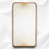 Starburst Marble Brass Inlay Rectangular Coffee Table White 2