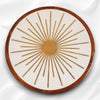 Starburst Marble Brass Inlay Round Side Table White 1