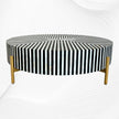 Stripe MOP Inlay Coffee Table Black Gold 4