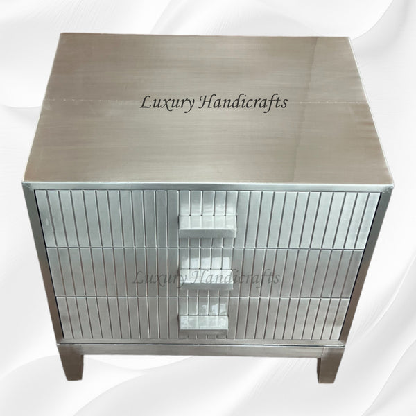 Copper Timber Two Drawer Side Table 2