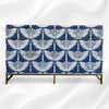 Swan Mother of Pearl Inlay Bar Cabinet Glass Navy Blue 7
