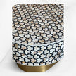 Small Targua Mother of Pearl Inlay Center Table Oval Black 3