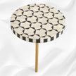 Targua Bone Inlay End Table Black | Inlaid Side Table