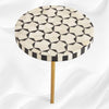 Targua Bone Inlay End Table Black | Inlaid Side Table