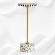 Targua Bone Inlay End Table Black | Inlaid Side Table