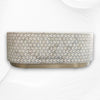 Targua Bone Inlay Oval Coffee Table Brass Strip Grey 3