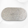 Targua Bone Inlay Oval Coffee Table Brass Strip Grey 4