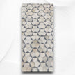 Targua Bone Inlay Oval Coffee Table Brass Strip Grey 5