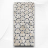 Targua Bone Inlay Oval Coffee Table Brass Strip Grey 5