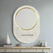 Targua Bone Inlay Oval Mirror Black | Bone Inlay Round Mirror