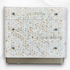 Targua MOP Inlay 3 Drawer Chest White Metal 7