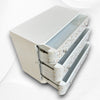 Targua MOP Inlay 3 Drawer Chest White Metal 3