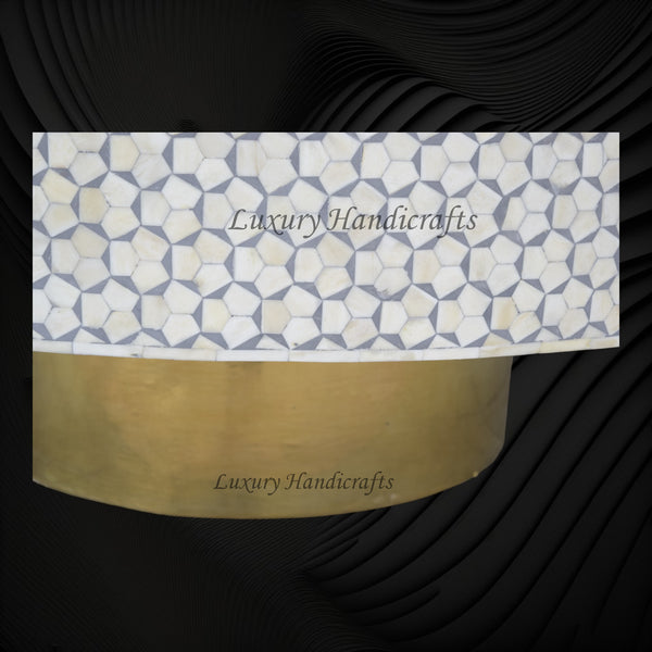 Grey Targua Bone Inlay Coffee Table