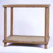 Teakholz-Beistelltisch mit Knocheneinlage, natur