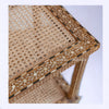 Teakholz-Beistelltisch mit Knocheneinlage, natur