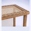 Teakholz-Beistelltisch mit Knocheneinlage, natur