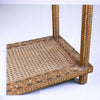 Teakholz-Beistelltisch mit Knocheneinlage, natur