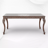 Teakwood Bone Inlay 6 Seater Dining Table Natural at Luxury Handcraft