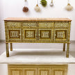 Buffet en bois de teck avec incrustation de nacre naturelle