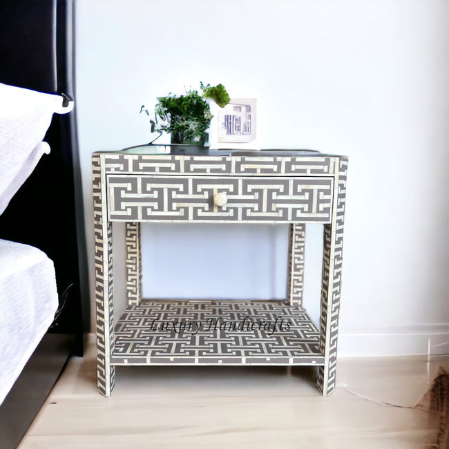 Tetris Bone Inlay Bedside Gray 1