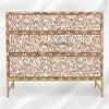 Timber Inlay 3 Drawer Chest Flannel Flower 7