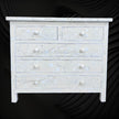 Vine Bone Inlay 5 Drawer Dresser Ivory 1