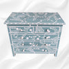Vine Bone Inlay 5 Drawer Dresser Dull Green 2