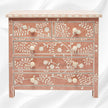 Vine Bone Inlay 5 Drawer Dresser Terracotta 1