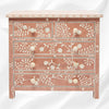 Vine Bone Inlay 5 Drawer Dresser Terracotta 1