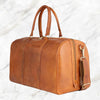 Reign Vintage Leather Duffel Bag with Shoe Compartment Brown 1