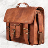 Maverick Vintage Leather Messenger Bag Brown 2