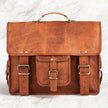 Maverick Vintage Leather Messenger Bag Brown 1