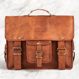 Maverick Vintage Leather Messenger Bag Brown