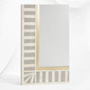 Waterfall Bone Inlay Floor Mirror Grey 2