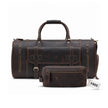 Miguel Vintage Leather Luggage Bag Dark Brown + FREE Toiletry Bag