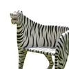 Handcrafted Wooden Tiger Chair White