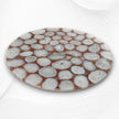 White Agate Table Top Round Red Crystal 3